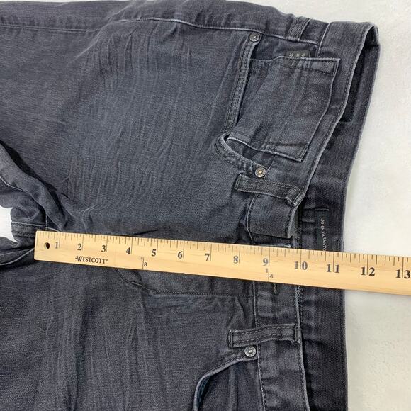 John Varvatos USA Bowery Jeans Mens 33 Black Slim Straight Stretch Meas: 34x32 - Picture 15 of 16